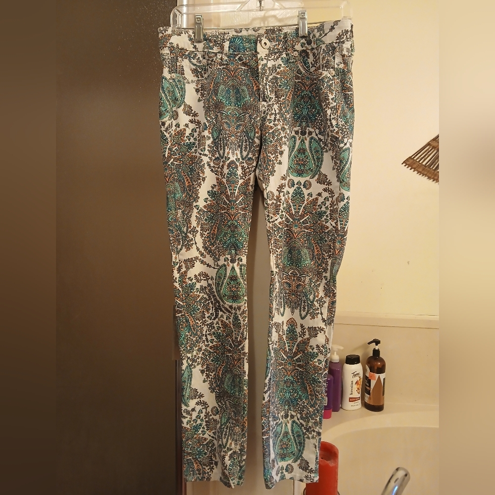 JCPenny Women's Paisley Patterned Pants‎ - Multicolor. Sz.28/6